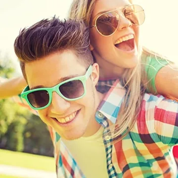 Neon Colors Party Favor Sunglasses Pack of 8 in Green