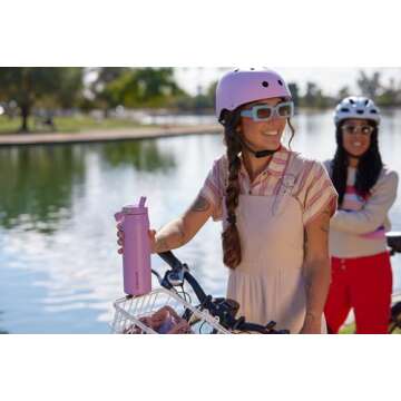 Stanley IceFlow Flip Straw 2.0 Water Bottle 24 oz | Built-In Straw for Travel and Sports | Lightweight and Leak Resistant | Insulated Stainless Steel | BPA-Free | Navy