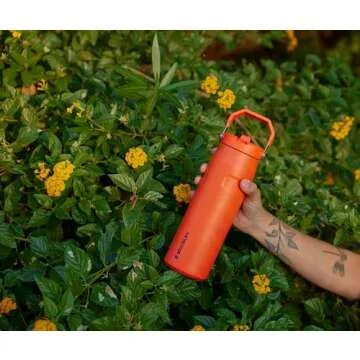 Stanley IceFlow Flip Straw 2.0 Water Bottle 24 oz | Built-In Straw for Travel and Sports | Lightweight and Leak Resistant | Insulated Stainless Steel | BPA-Free | Navy