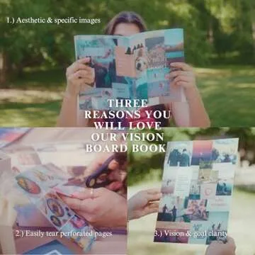 Daily Dopamine Vision Board Book for Goal Setting & Inspiration