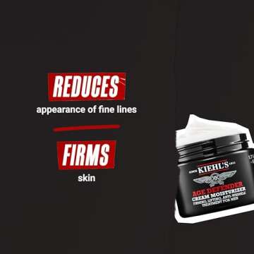 Kiehl's Age Defender Cream Moisturizer, Firming & Lifting Anti-Aging Treatment for Men, Gently Exfoliates, Minimizes Look of Fine Lines & Wrinkles, with Capryloyl Salicylic Acid & Caffeine - 2.5 fl oz