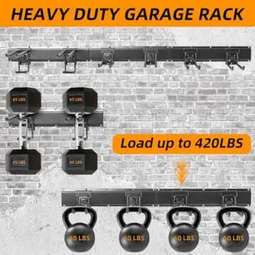 Heavy Duty Garage Storage Tool Rack - 440lb Capacity