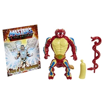 Masters of the Universe Origins Action Figure Rattlor - 5.5 inch with Accessory & Comic Book