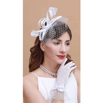 Cizoe Fascinators Hats for Women - Handmade Flower Headband for Weddings and More