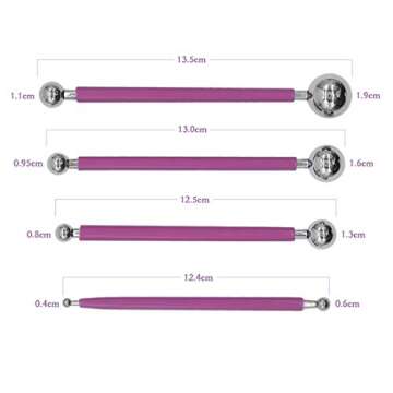 Moojito10 Piece Dotting Tools Embossing Ball Stylus Set, Tracing Pens for Rock Painting Nail Art Pot...