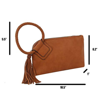 Vegan Leather Clutch Wristlet by Metro Muse - Stylish Accessory