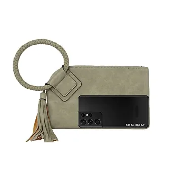 Vegan Leather Clutch Wristlet by Metro Muse - Stylish Accessory