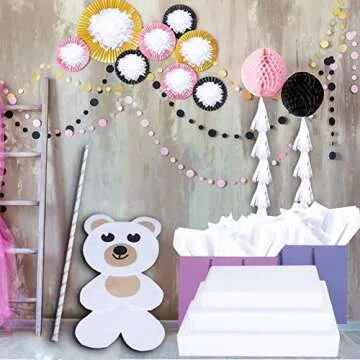 Undemouc White Tissue Paper 100 Sheets for Gifts and Crafts