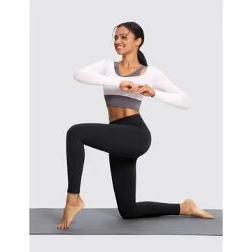 BALEAF Black Leggings for Women Fleece Lined Thermal Warm Winter Tights High Waisted Thick Yoga Pants Cold Weather Inner Pocket L