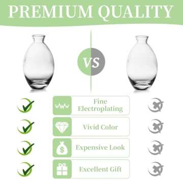 Elegant Glasseam Glass Bud Vase Set for Home Decor