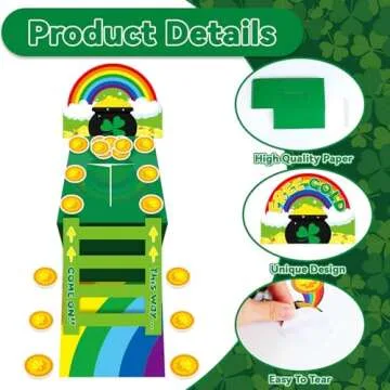 St Patrick's Day Trap Kit DIY Catch a Leprechauns Trap Craft Set Supplies St Patrick's Day Party Decoration Leprechaun Trap Craft Kit Box Stickers for Kids Classroom Activity Shamrock Party Supplies