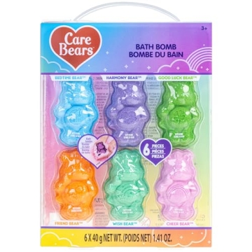 Care Bears 6 Pack Bubblegum Scented Bath Bombs - Ages 3+ Character Molded Bath Bombs – Fun & Brigh...