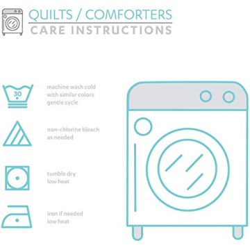 Boho Stripe Reversible Quilt Set in Turquoise & Tangerine