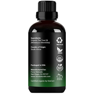 Fiora Naturals Tea Tree Essential Oil 100% Pure Organic