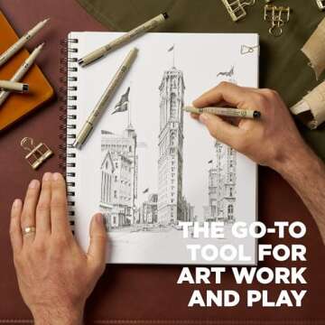 SAKURA Pigma Micron Fineliner Pens - Archival Black Ink Pens - For Writing or Drawing - Holiday Gifts for Artists, Crafters & DIY Gifts Projects - Black Ink - 005 Point Size - 6 Pack