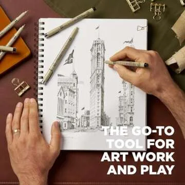 SAKURA Pigma Micron Fineliner Pens - Archival Black Ink Pens - For Writing or Drawing - Holiday Gifts for Artists, Crafters & DIY Gifts Projects - Black Ink - 005 Point Size - 6 Pack