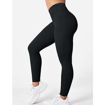 YEOREO Workout Leggings for Women Tummy Control Butt Lifting Leggings High Waisted Cross Waist Gym Yoga Compression Pants Black XXL