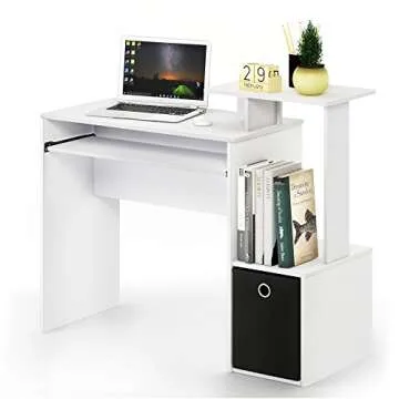 FURINNO Space-Saving Writing Desk for Home Office
