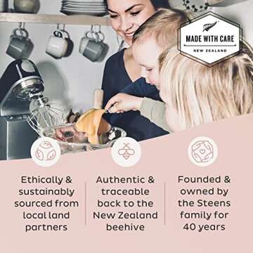 Steens Manuka Honey - MGO 85+ - Pure & Raw 100% Certified multifloral Manuka Honey - Bottled and Sealed in New Zealand - 340g