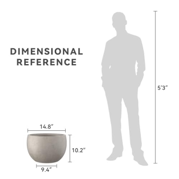 Kante Round Concrete Planter for Indoor & Outdoor Decor