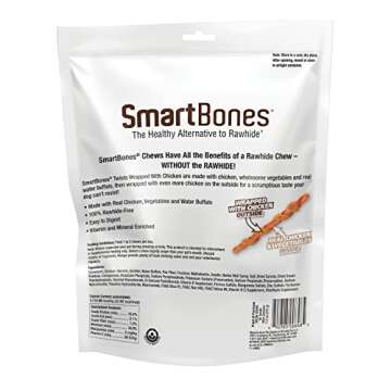 Smartbones Twists Wrapped with Chicken Made with Real Water Buffalo, 30 Count, Rawhide-Free Chews for Dogs, 7.40 Ounce (Pack of 1)