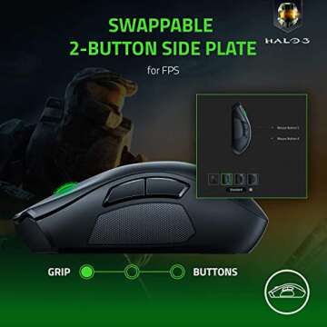 Razer Naga Pro Wireless Gaming Mouse with Customizable Side Plates