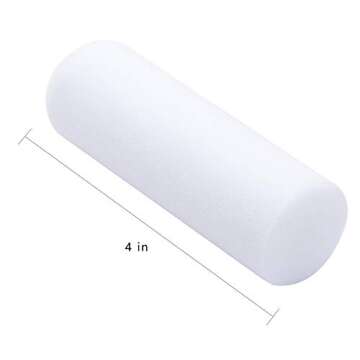 Mister Rui Foam Paint Roller, 10 pcs, 4 Inch Paint Roller, High Density Foam, Small Edge Paint Rolle...
