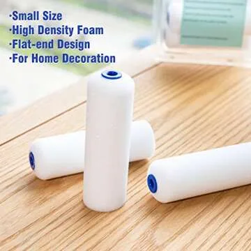 Mister Rui Foam Paint Roller, 10 pcs, 4 Inch Paint Roller, High Density Foam, Small Edge Paint Roller, 4 Inch Foam Roller for Painting, for Furniture Painting and Decorating, Corners and Detail Places