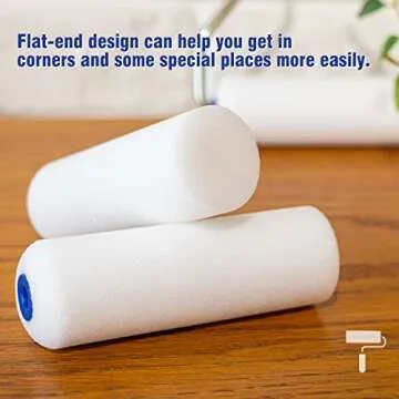 Mister Rui Foam Paint Roller, 10 pcs, 4 Inch Paint Roller, High Density Foam, Small Edge Paint Roller, 4 Inch Foam Roller for Painting, for Furniture Painting and Decorating, Corners and Detail Places