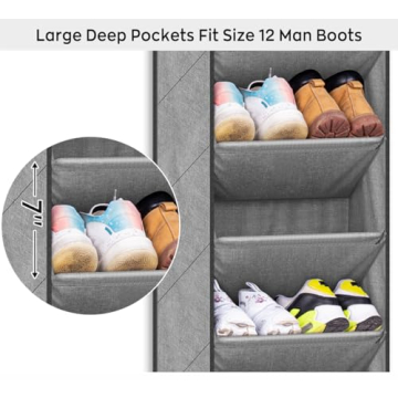 SLEEPING LAMB Over The Door Shoe Organizer for Space Saving