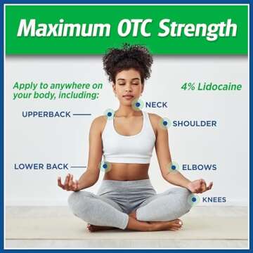 Salonpas Lidocaine 4% Pain Relieving Gel-Patch, 6 Count, for Back, Neck, Shoulder, Knee & Elbow Pain