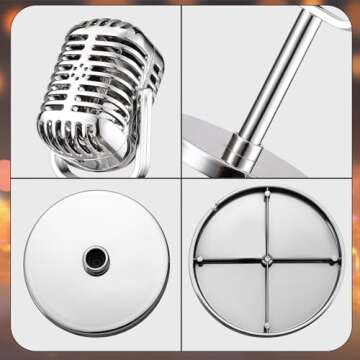 Facmogu Vintage Microphone Prop for Parties and Events