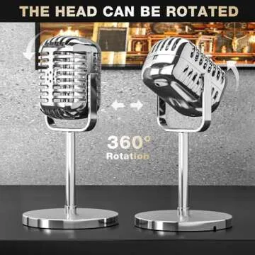 Facmogu Vintage Microphone Prop for Parties and Events