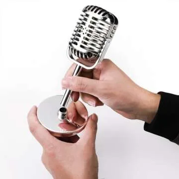 Facmogu Vintage Microphone Prop for Parties and Events