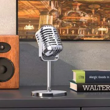 Facmogu Vintage Microphone Prop for Parties and Events