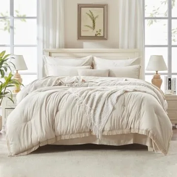 Andency Beige Comforter Set - 7 Pieces Soft Bedding Set