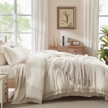 Andency Beige Comforter Set - 7 Pieces Soft Bedding Set