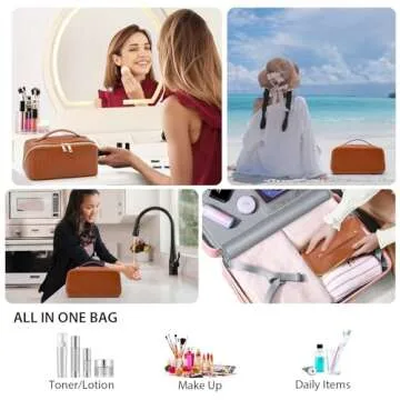 Large Capacity Travel Cosmetic Bag for Women