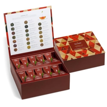 Tea Forte Warming Joy Holiday Tea Assortment Tea Chest 40 Count, 2 of each Blend Individually Wrappe...