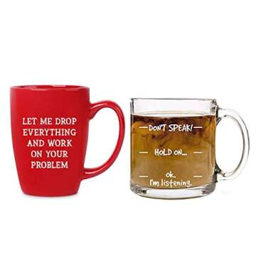 Let Me Drop Everything And Work On Your Problem - 14 oz Red Bistro Coffee Mug - Best Gift Ideas for ...