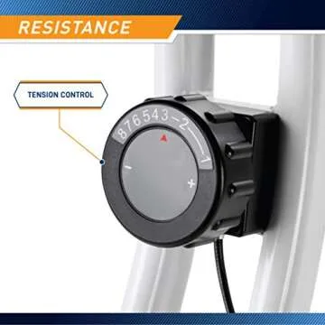 Marcy Foldable Exercise Bike with Adjustable Resistance for Cardio Workout and Strength Training NS-652