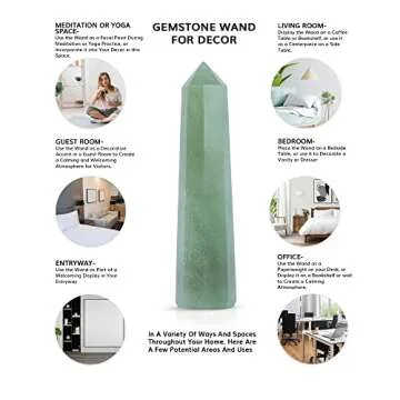 Green Jade Crystal - Healing Crystal Wands - Energy Stones and Crystals - Stone Wand - Green Jade Gemstone - Healing Wand - Gemstone Wand - Small Crystal Tower Bulk - Natural Stones