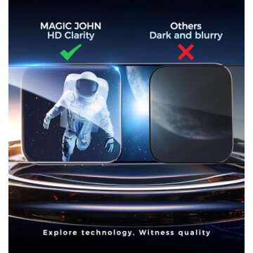 MAGIC JOHN iPhone 16 Pro Screen Protector 2 Pack