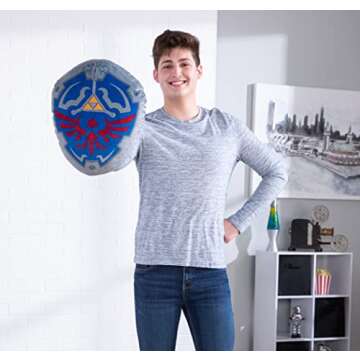 Club Mocchi-Mocchi- Nintendo The Legend of Zelda Plush - Hylian Shield Plushie - Legend of Zelda Tears of the Kingdom Collectible Squishy Plushies - 15 Inch, White