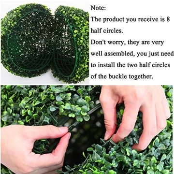 Tifuly 4pcs Artificial Boxwood Topiary Balls for Decor