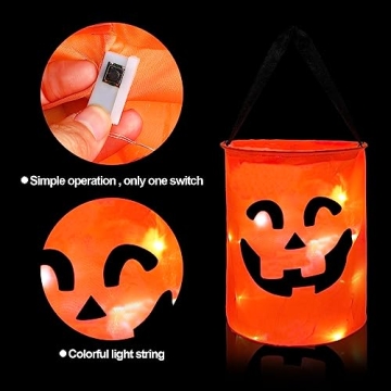LED Light Halloween Candy Bags for Kids - Festive Treats