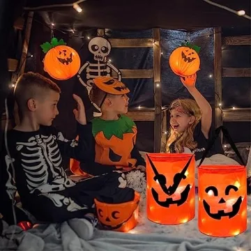 LED Light Halloween Candy Bags for Kids - Festive Treats