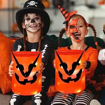 LED Light Halloween Candy Bags for Kids - Festive Treats