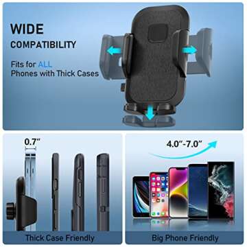 FBB 3-in-1 Phone Mount for All Smartphones - Secure & Versatile