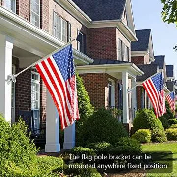 Flag Pole Holder for Outside House, Heavy Duty Flag Pole Mounting Bracket, Aluminum Metal Flagpole Mount with Stainless Hardware for Outdoor, Strong and Rust Proof, 1" Inner Diameter (Silver-1Pack)